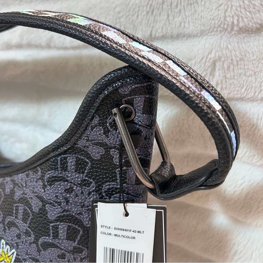 Ed Hardy “Love Kills Slowly” Colorful Graphic Hobo Tote with Rhinestones - Picture 7 of 13
